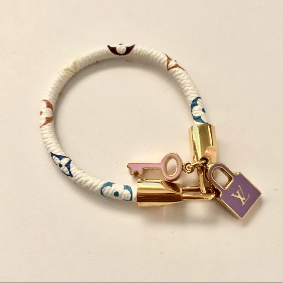 Louis Vuitton White Monogram Multicolor Luck it Bracelet - Picture 2 of 7